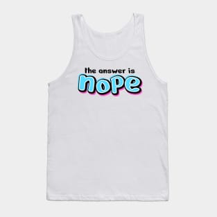 Nope Design Text Drawing Tank Top